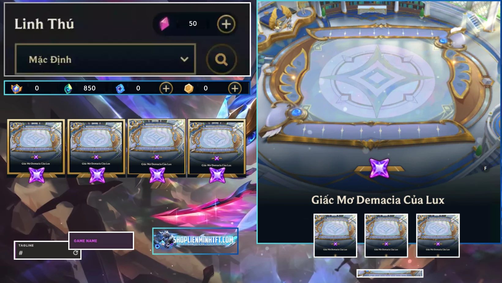 GIẤT MƠ DEMACIA CỦA LUX CLONE